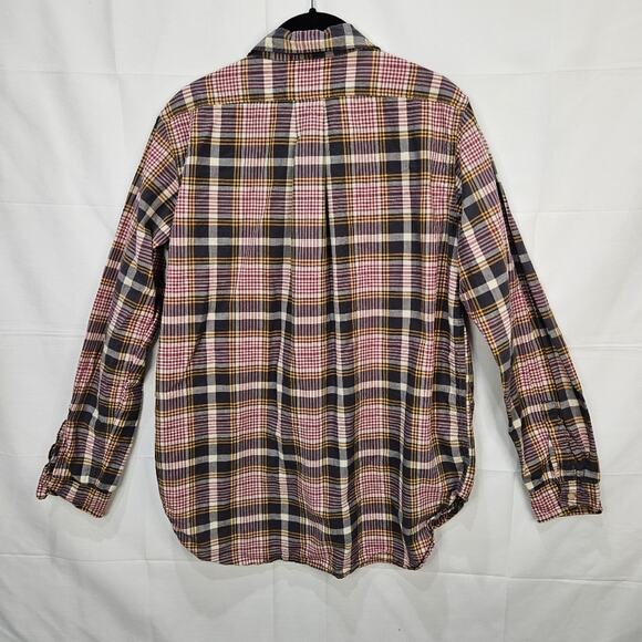 Denim and Supply Ralph Lauren Plaid Boyfriend Long Sleeve Button Up Shirt Medium - Picture 2 of 6